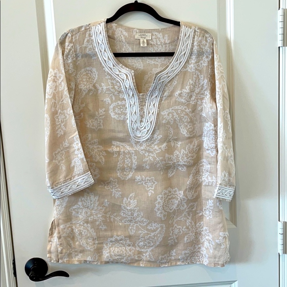 Linen Charter Club Tunic Medium